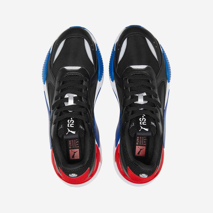 Puma, Спортни обувки RS-X с еко кожа, Червен/Черен/Син