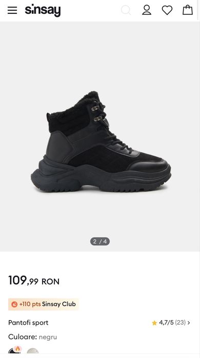 Ghete de iarnă cu blăniță 38 Sinsay, pantofi, sneakers