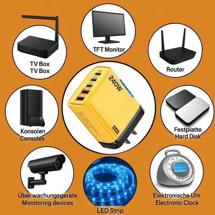 Супербыстрая зарядка мощностью 67Вт - 240Вт.