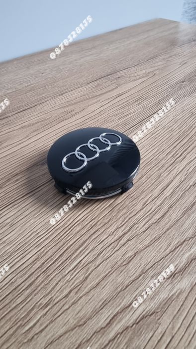 Капачки за джанти Audi 60мм черни комплект 4бр