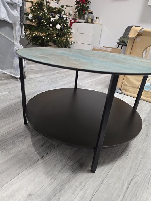 Masuta de cafea din  lemn si sticla (colantata)