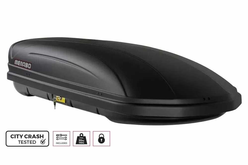 Автобокс Menabo Marathon с ключ, 460 литра - черен