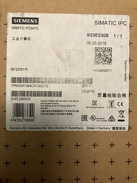 Simatic IPC547G Rack Mount Pc