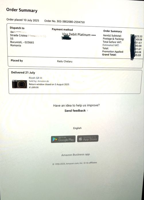 Ricoh GR 3. Camera foto Ricoh.