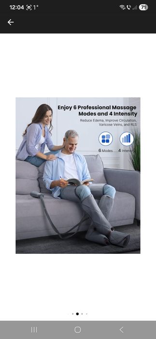 Aparat de masaj picioare Renpho ALM070, 6 moduri, 4 intensitati