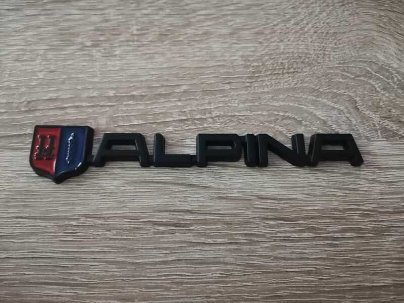 Alpina Алпина черна метална емблема