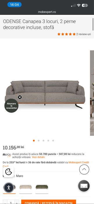 Canapea Mobexpert ODENSE