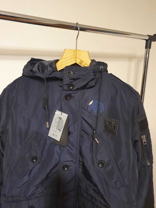 OFERTA Parka /Geaca barbati Zara interior detasabil  mar L - NOUA alba