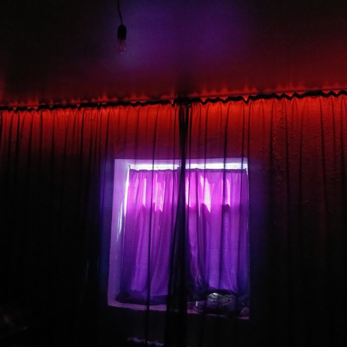 Подсветка шторы тюль