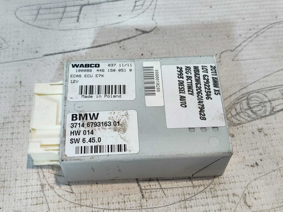 Modul electronic suspensie ECAS BMW X5 E70 M Sport 3.0 Diesel Cod: 37.14 6793163 01 2011 / [2006-2013] (5F3)