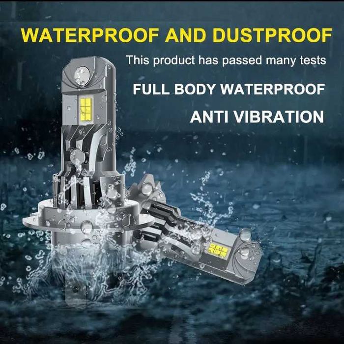 Диодни крушки за фарове H7 140W с вграден вентилатор