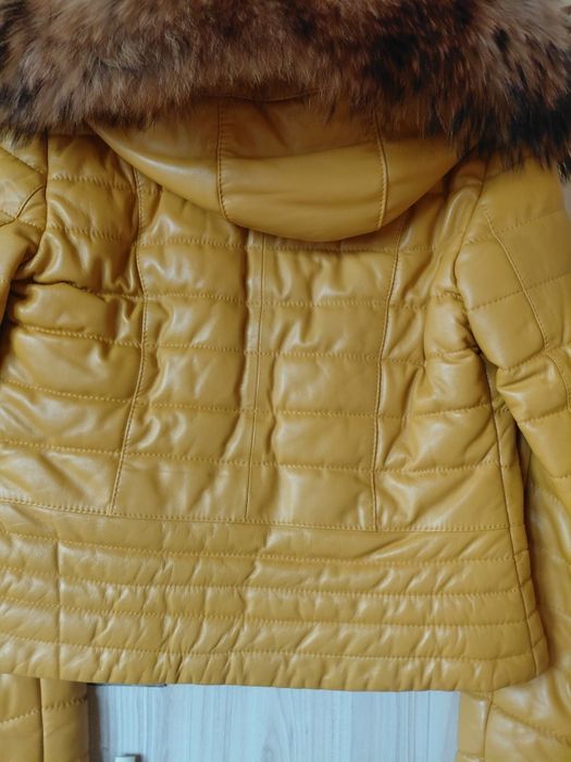 Дамско яке естествена кожа и косъм