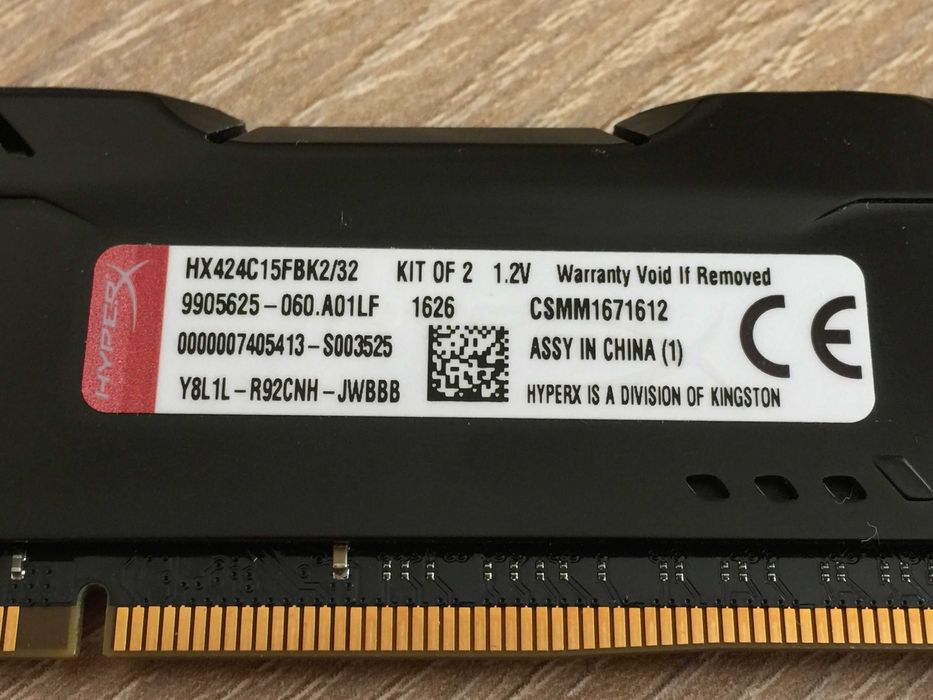 Kingston Hyper X Fury 32GB kit (2x 16GB) DDR4 рам памет