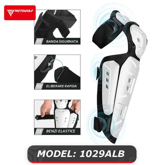 Set genunchiere si cotiere moto adjustabile protectie certificata CE