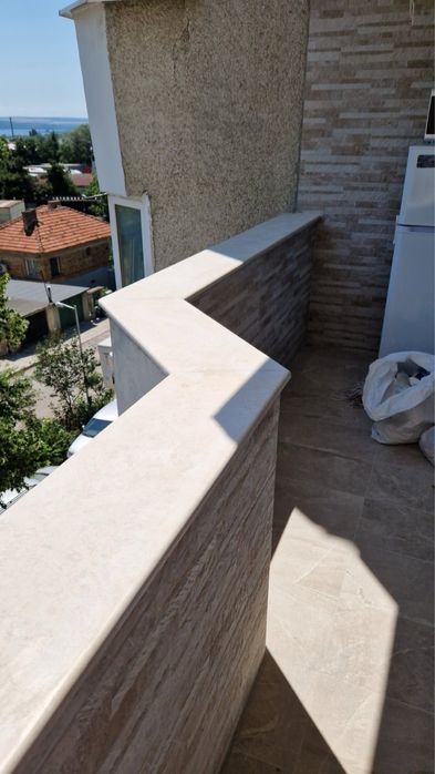 Подпрозоречни первази и шапки от врачански  варовик , облицовка камини