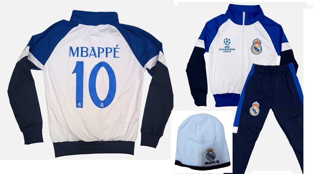 Yamal Сет Зимна Шапка + Детски анцуг Ламин Ямал Син Червен Барселона