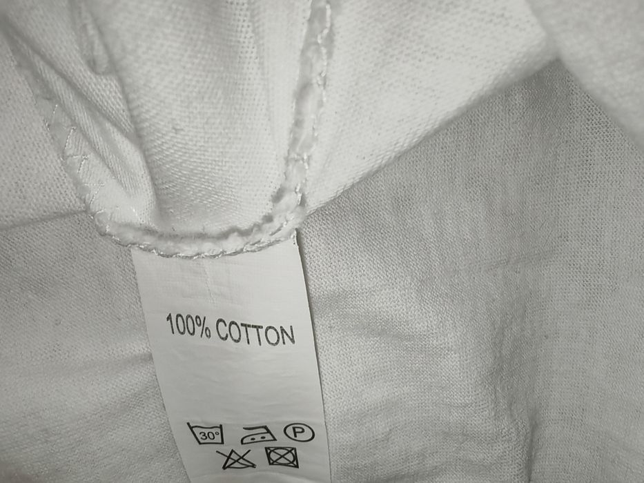 Rochie alba mărimea S de vara  cu nasturi, din bumbac, impecabila
