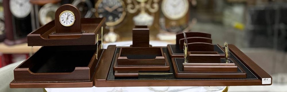 Люкс качеством роскошный падарок Деревянный настольный набор для руков