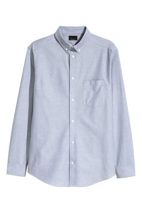 H&M - 7 camasi oxford 100% bumbac, mar.M, noi, eticheta, talie=105 cm.