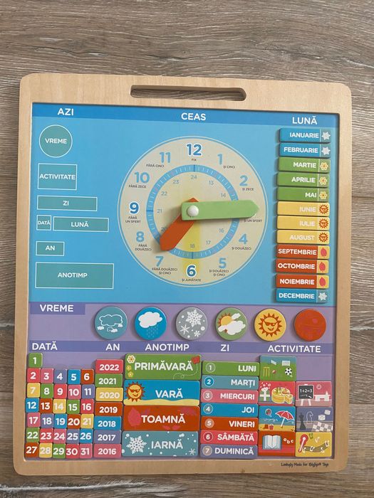 Vand joc calendar lemn