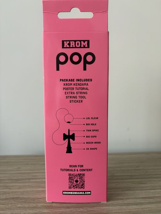 Kendama krom pop noua,grip sticky clear,pink