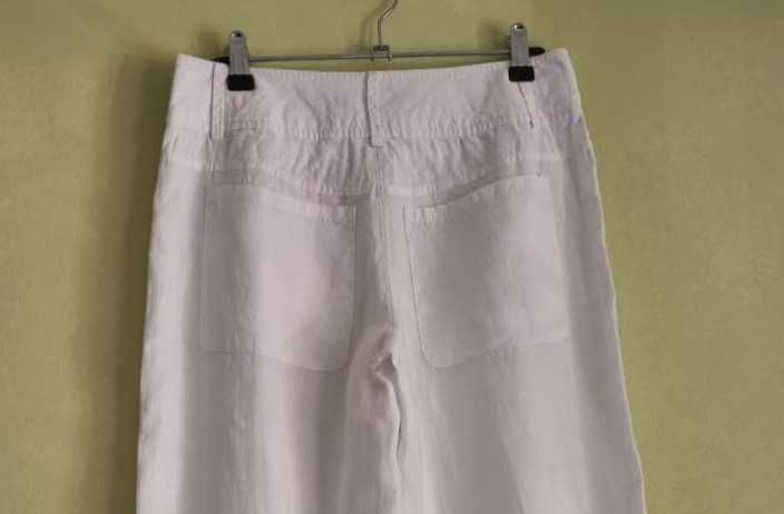 Pantaloni Marc Aurel, alb imaculat, wide leg, in 100%, marimea 34 DE (S)