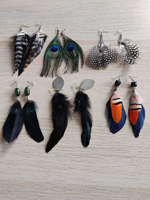 Продавам авторски обеци – дължина между 6 – 11 см.