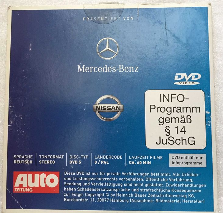 DVD диск с видео презентация Най-добрите SUV на списание AUTO Zaitung