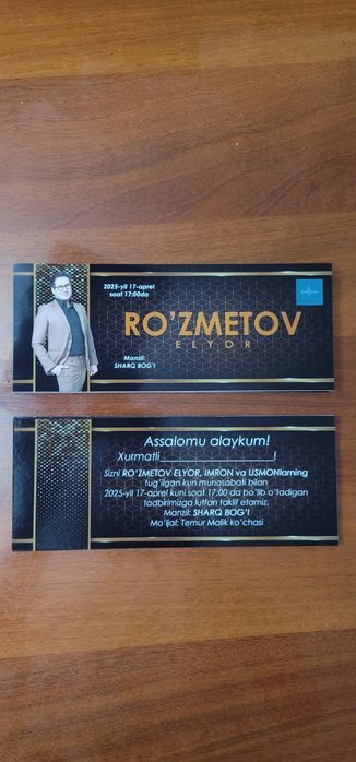 Vizitka 500 sum, Flayer 1000 sum, Taklifnomalar 2000 sum,  Визитки Фла