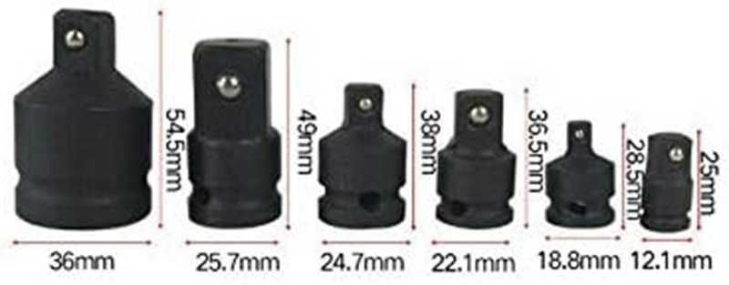 Комплект ударни вложки 1", 1/2", 1/4", 3/4", 3/8"- 8 части.