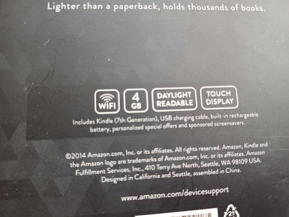 E-Book readerAmazon Kindle