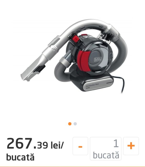 Aspirator auto black& decker foarte  puțin folosit