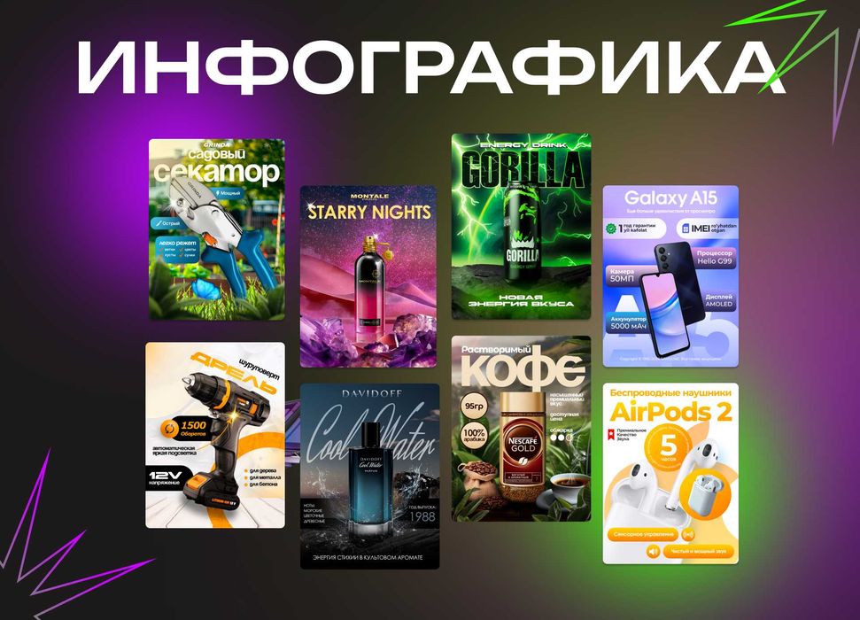 Услуги графического дизайнера / SMM / Брендинг / Инфографика