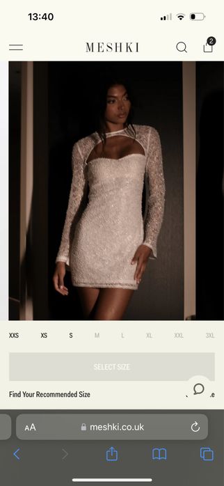 Бяла мини рокля Meshki *ЧИСТО НОВА*