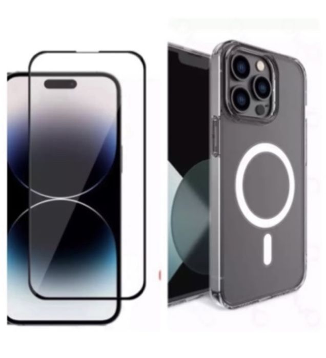 Iphone 14/15/16E/17 PRO MAX PLUS AIR Husa In Wireless+Folie Sticla 20D