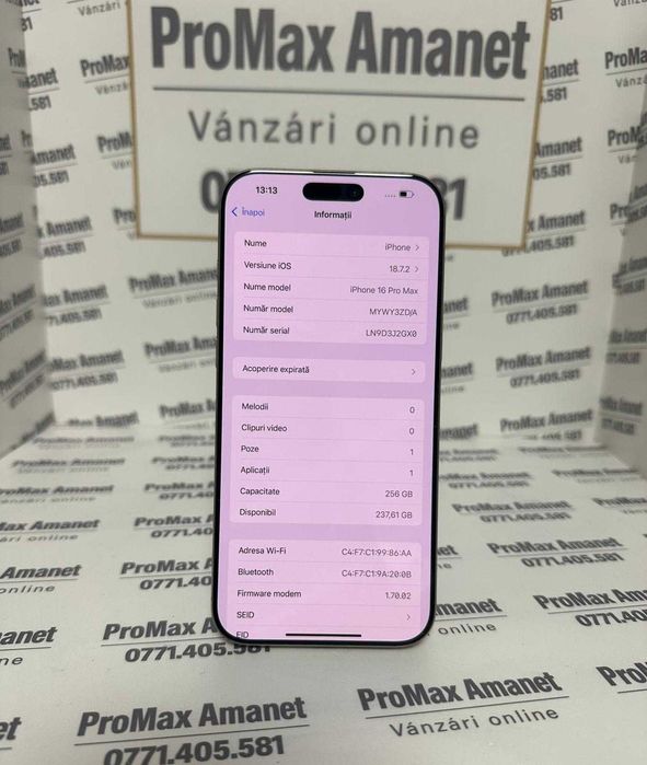 IPhone 16 Pro Max 256Gb 88% ProMax Amanet
