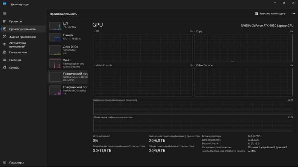Lenovo LOQ 15 ARP9 RAM 12GB GPU RTX4050 SSD: 512GB NVMe