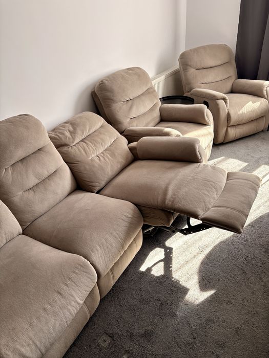 Canapea si fotoliu cu RECLINER