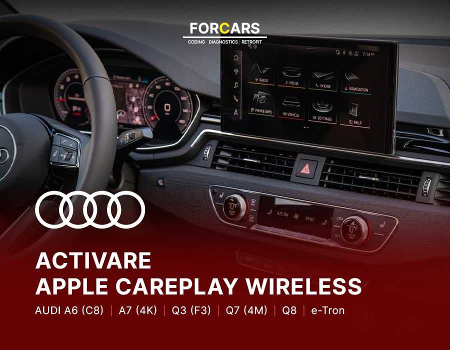 Activare Apple CarPlay Android Auto PHONE APPS Audi A6 C8 A7 Q3 Q7 Q8