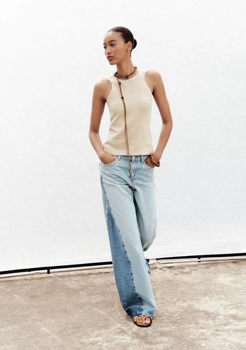 Дамски дънки Zara 36 mid waist