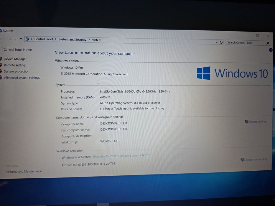 Laptop Lenovo 15 inch ecran  G50  intel i5. 4gb ram.  Hdd 1 terra  video Amd 4 gb