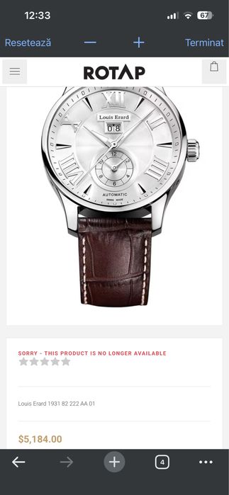 Amanet Royal CB: Ceas Louis Erard Automatic ca nou bratara piele model 193182222aa01