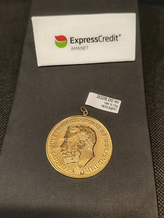 (AG51) Medalion aur 18K 3.12g b1872.5 - Garantie 2 ani!