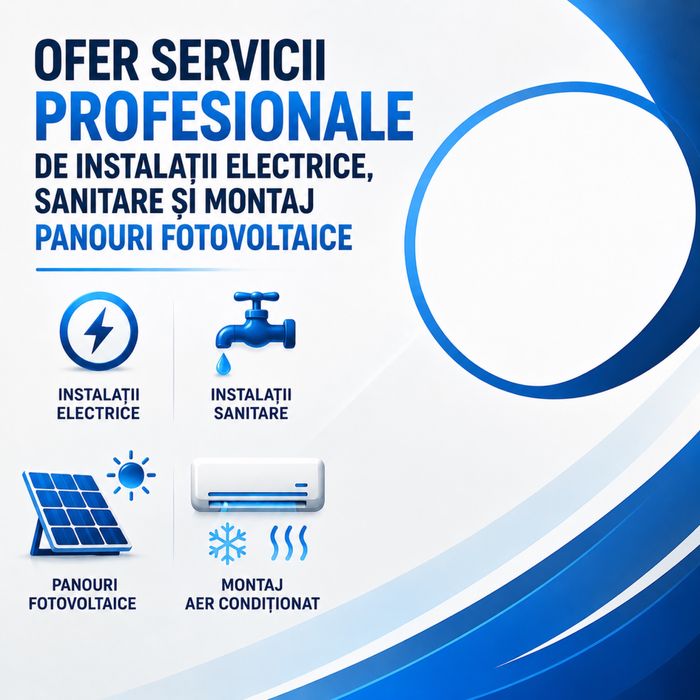 Servicii Instalații Electrice, Sanitare și Montaj Panouri Fotovoltaice