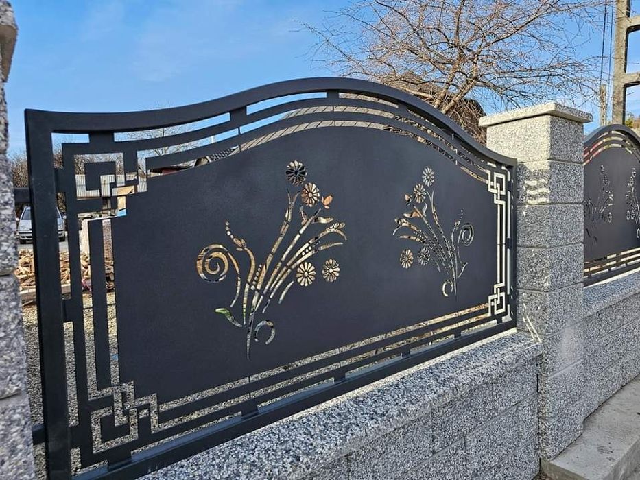 Gard din fier forjat sau panauri gard din tabla sau jaluzea