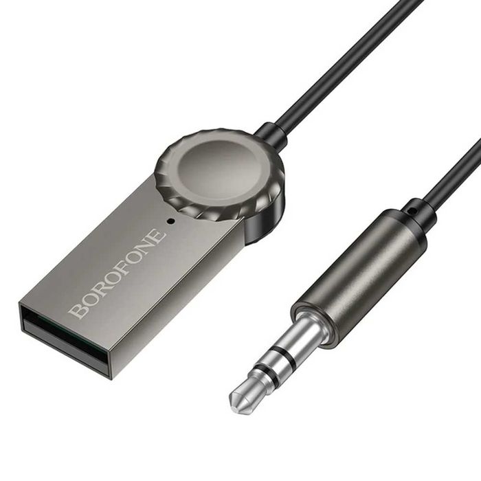 Cablu Audio Adaptor Bluetooth 5.0 Jack 3.5mm Borofone Metal Gray