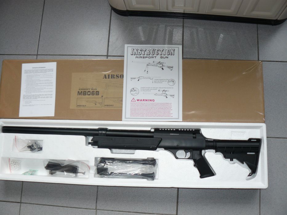 Pusca Airsoft Sniper MB06B WELL,Cu Bipod, Spring/Manuala,Noua In Cutie
