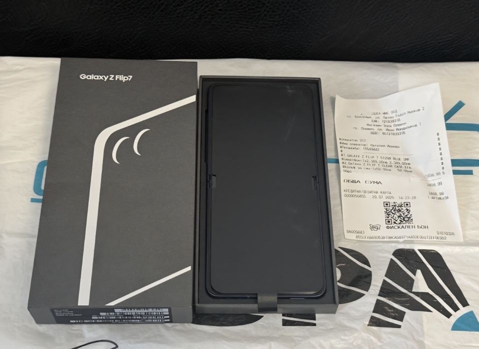 КАТО НОВ 512GB Samsung Z Flip 7 Зора Гаранция 2027г. Blue / Син