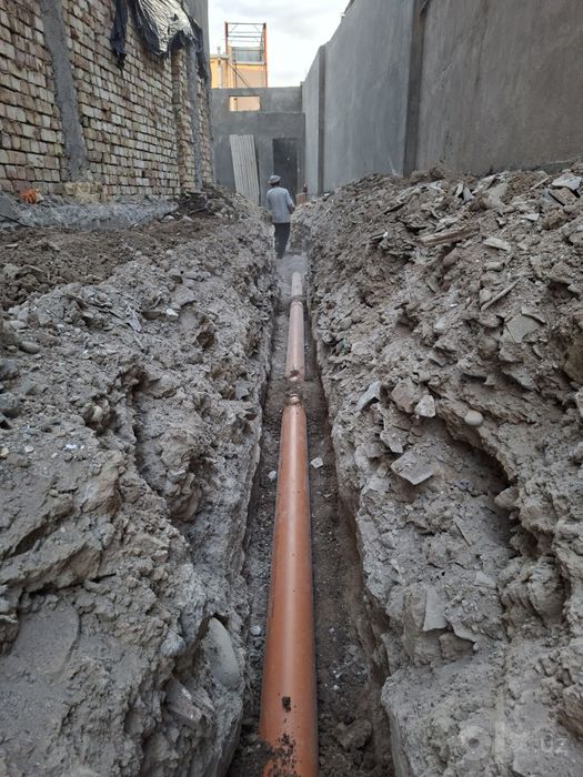Урачи Тираншея Сантехник Transheya Tunel Truba Kabel yotqizish Qazish