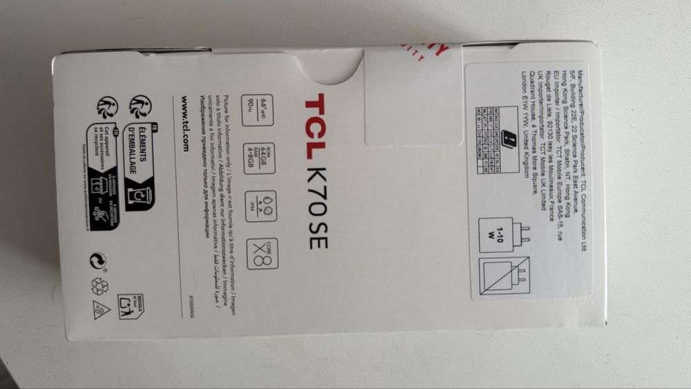 Vând Telefon mobil Dual-Sim TCL K70 SE, 64Gb, 12GB RAM (4GB + 8GB Extensibili), 4G, Indi